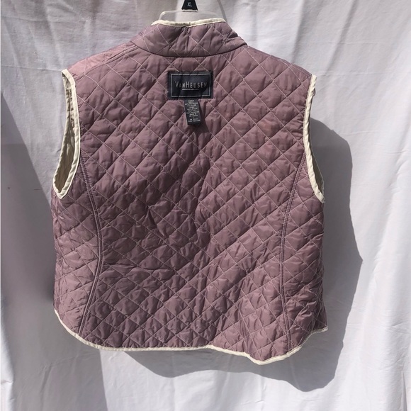 Van Heusen Light Weight Quilted Cream Vest Size L - Picture 3 of 4